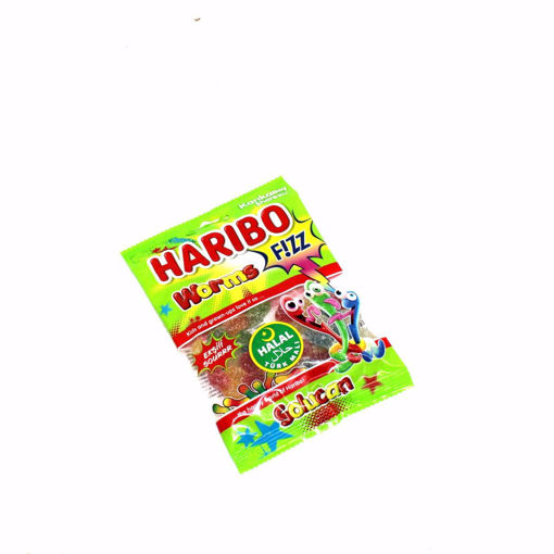 Picture of Haribo Fizzy Worms 70G
