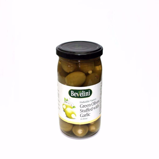 Picture of Bavelini Green Stuffed Garlic Olives 365G